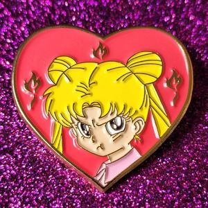 Sailor Moon Usagi Angry Pouting Heart Enamel Pin